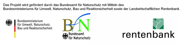 Logos Fördermittelgeber Summendes Rheinland BMUB BfN Landwirtschaftliche Rentenbank